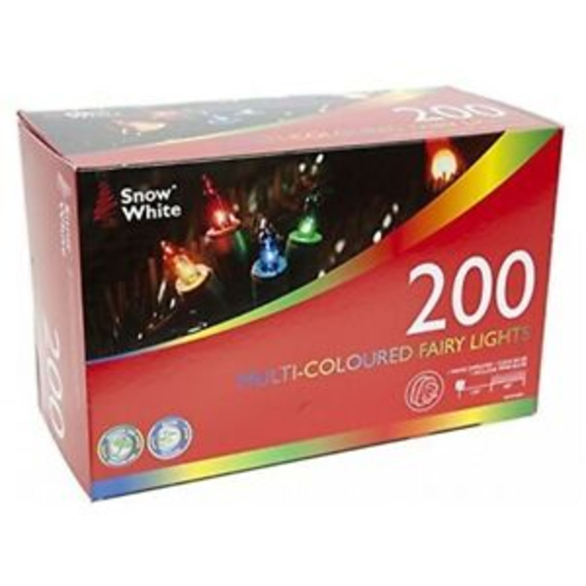 V Brand New 200 Multi coloured Fairy Lights - Indoor Use