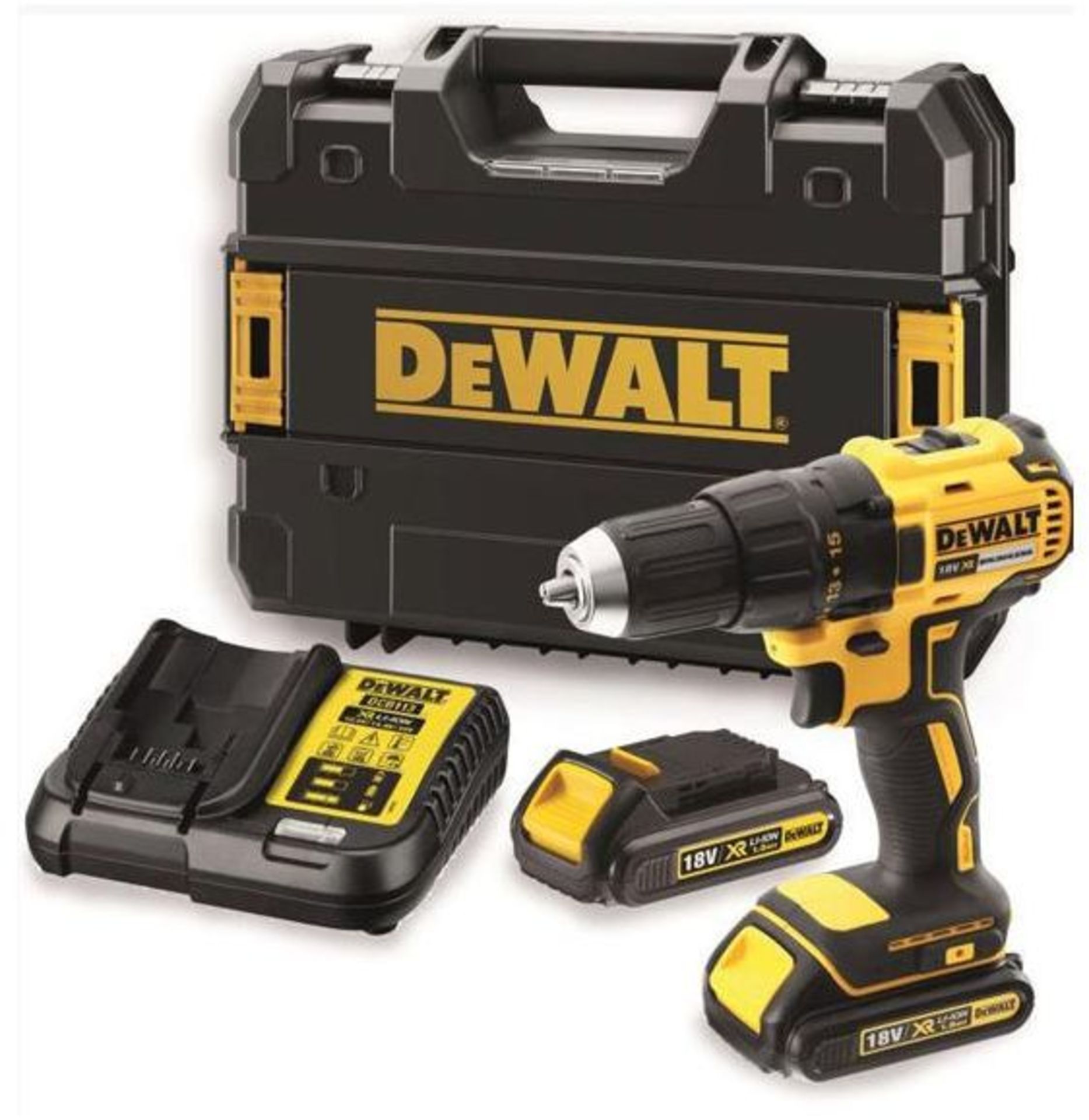 V Brand New DeWalt 18v Brushless Drill Driver + 2x Batteries + Charger + Case