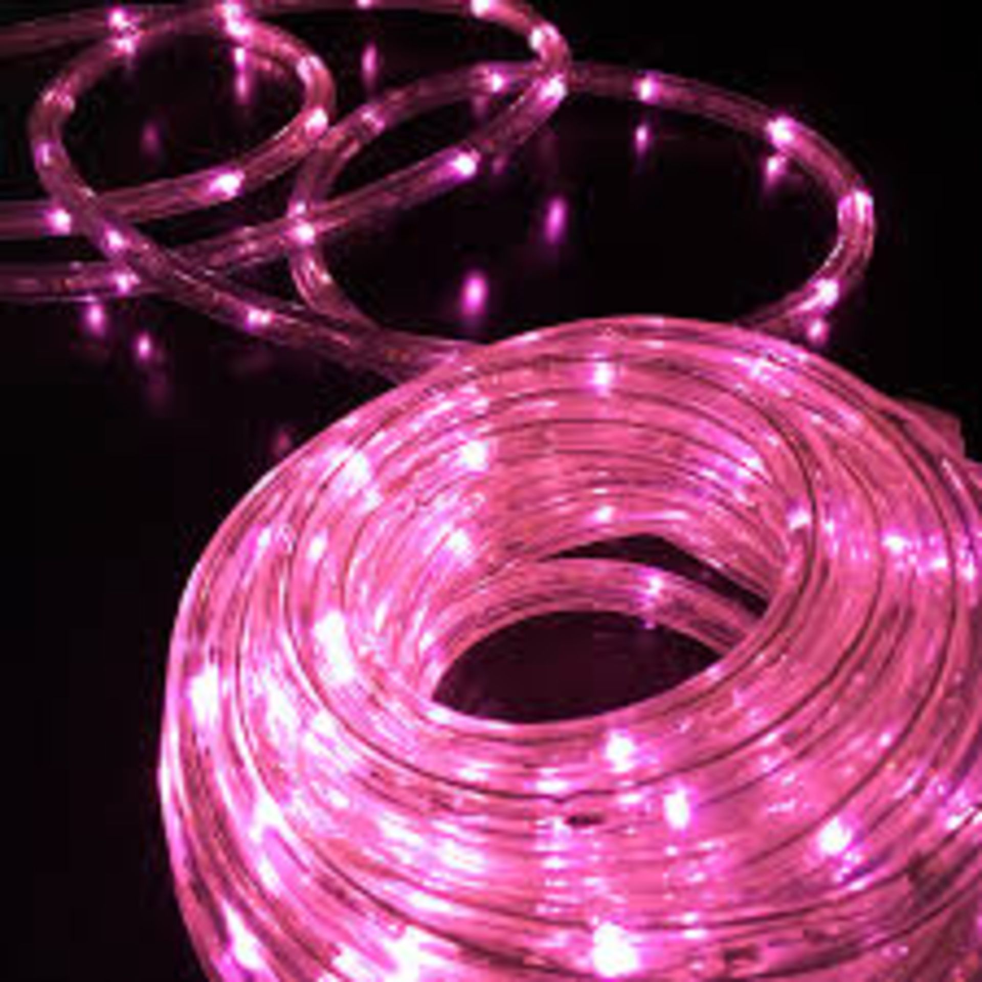 V Brand New 10M Multi Function Pink LED Rope Light