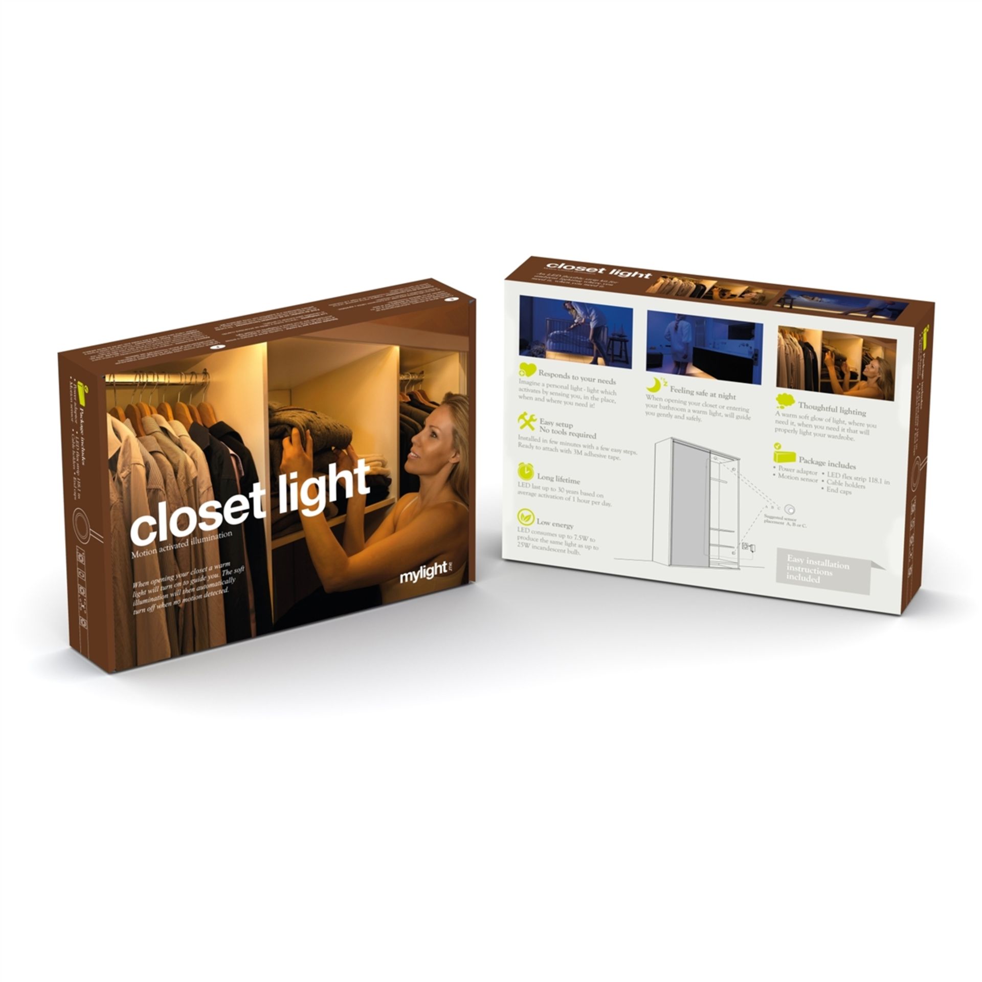 V Brand New Motion Activated Closet Light - LED Flex Strip 3m - Max 12W - Adjustable Timer for - Image 3 of 3