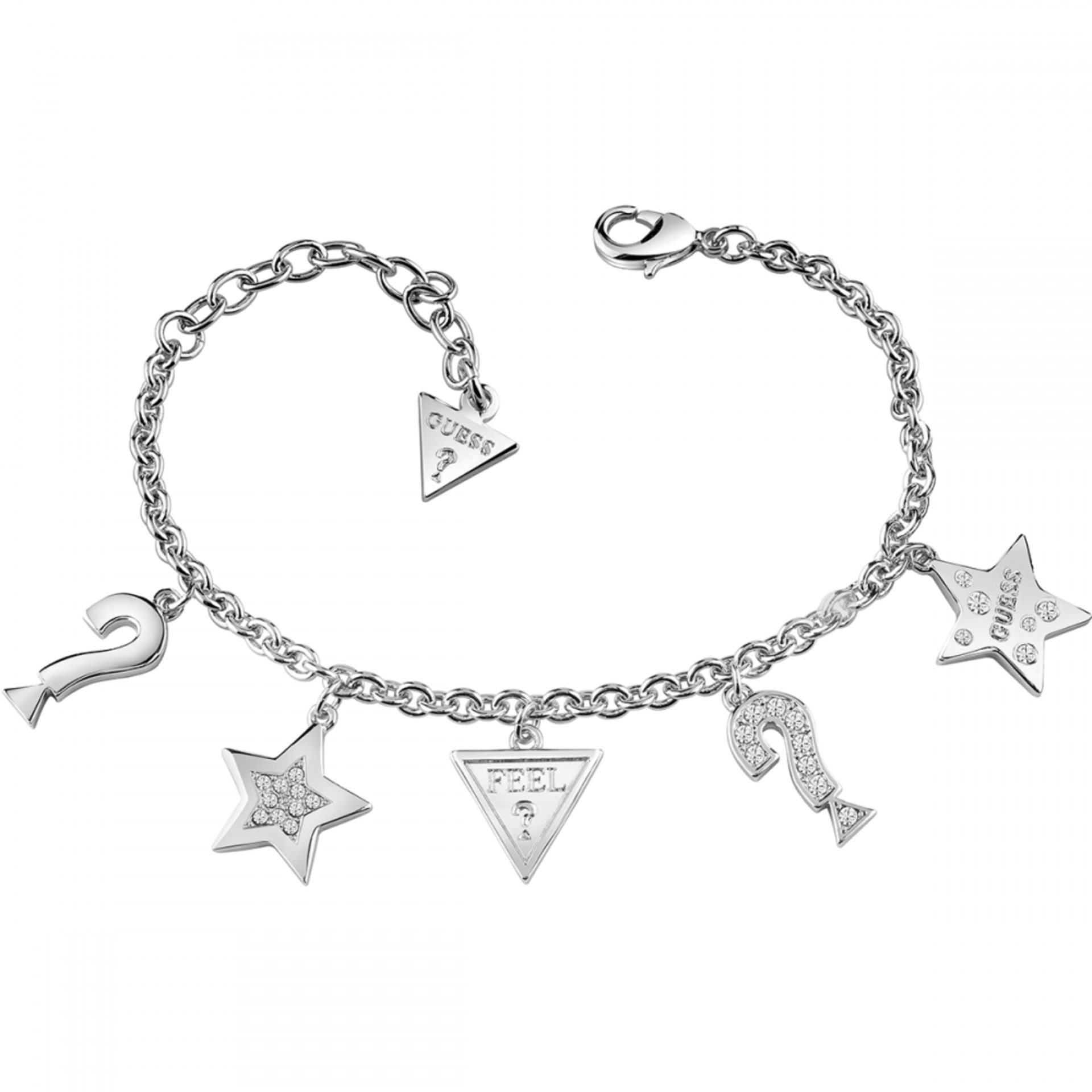 V Brand New Ladies Guess Swarovski Charm Bracelet - RRP £49.99