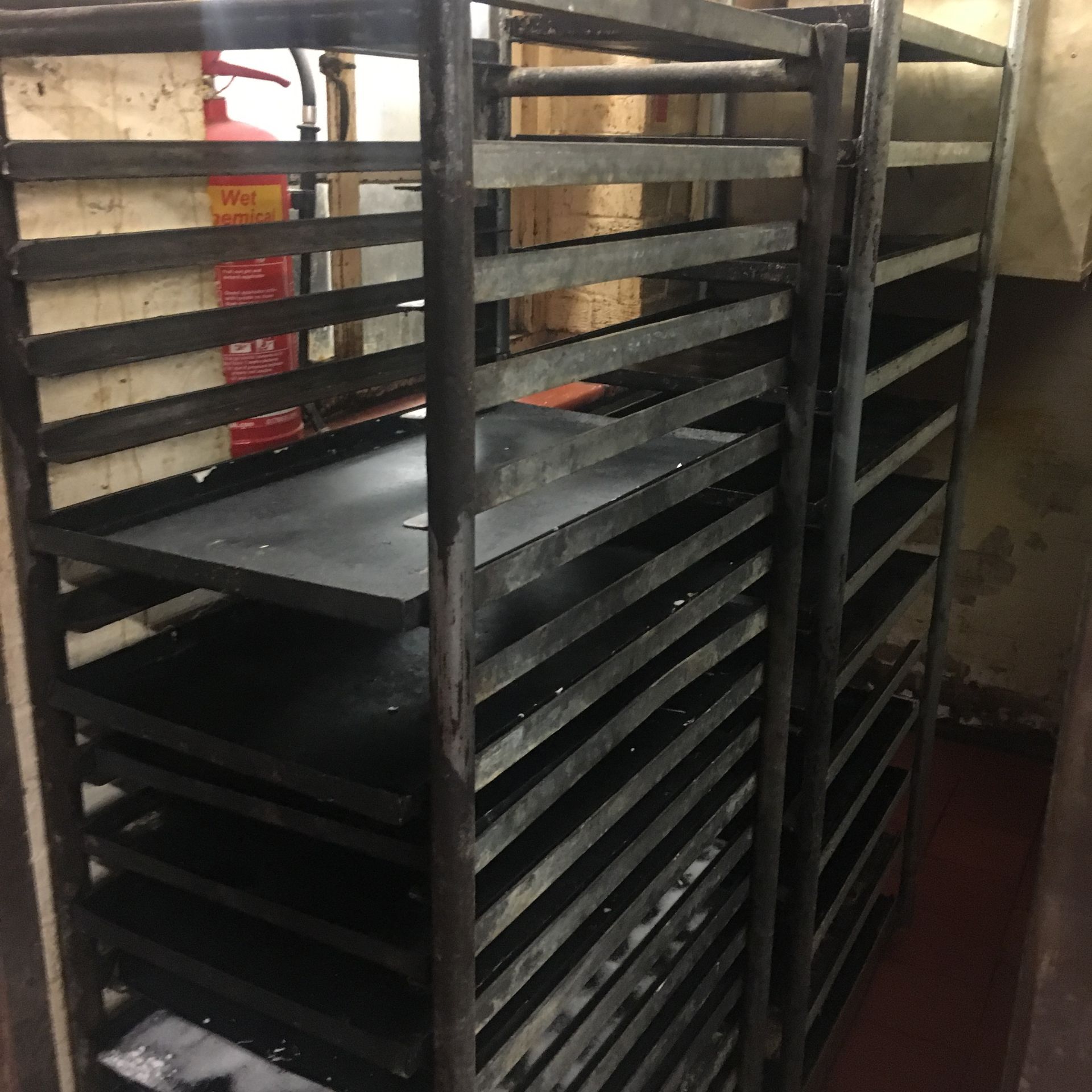 9 x Steel tray racks, various - Image 2 of 2