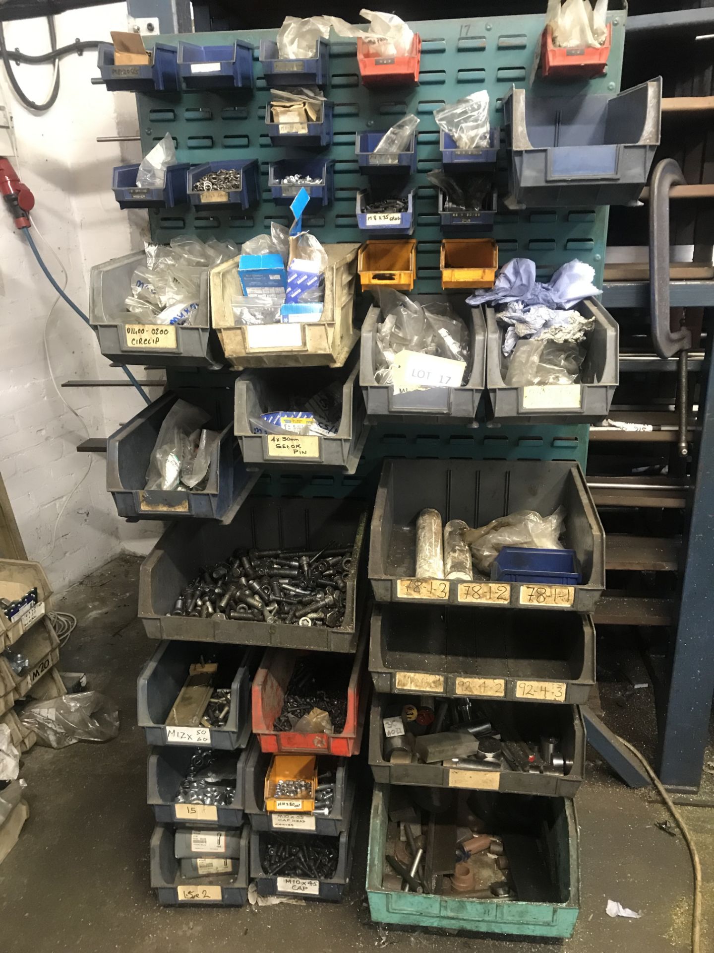 Two racks and contents of fixings, various, as lotted - Image 11 of 18