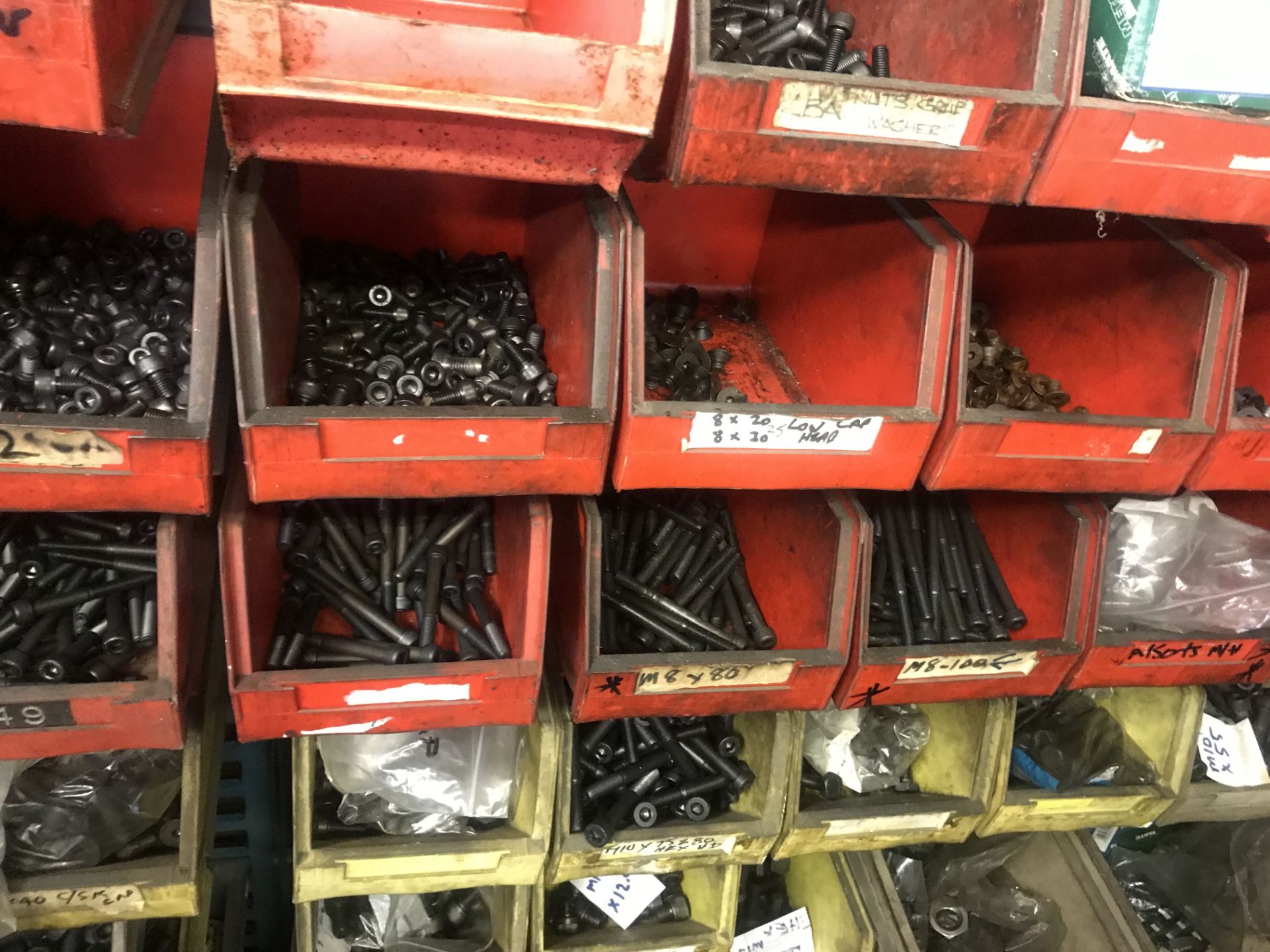 Two racks and contents of fixings, various, as lotted - Image 9 of 18