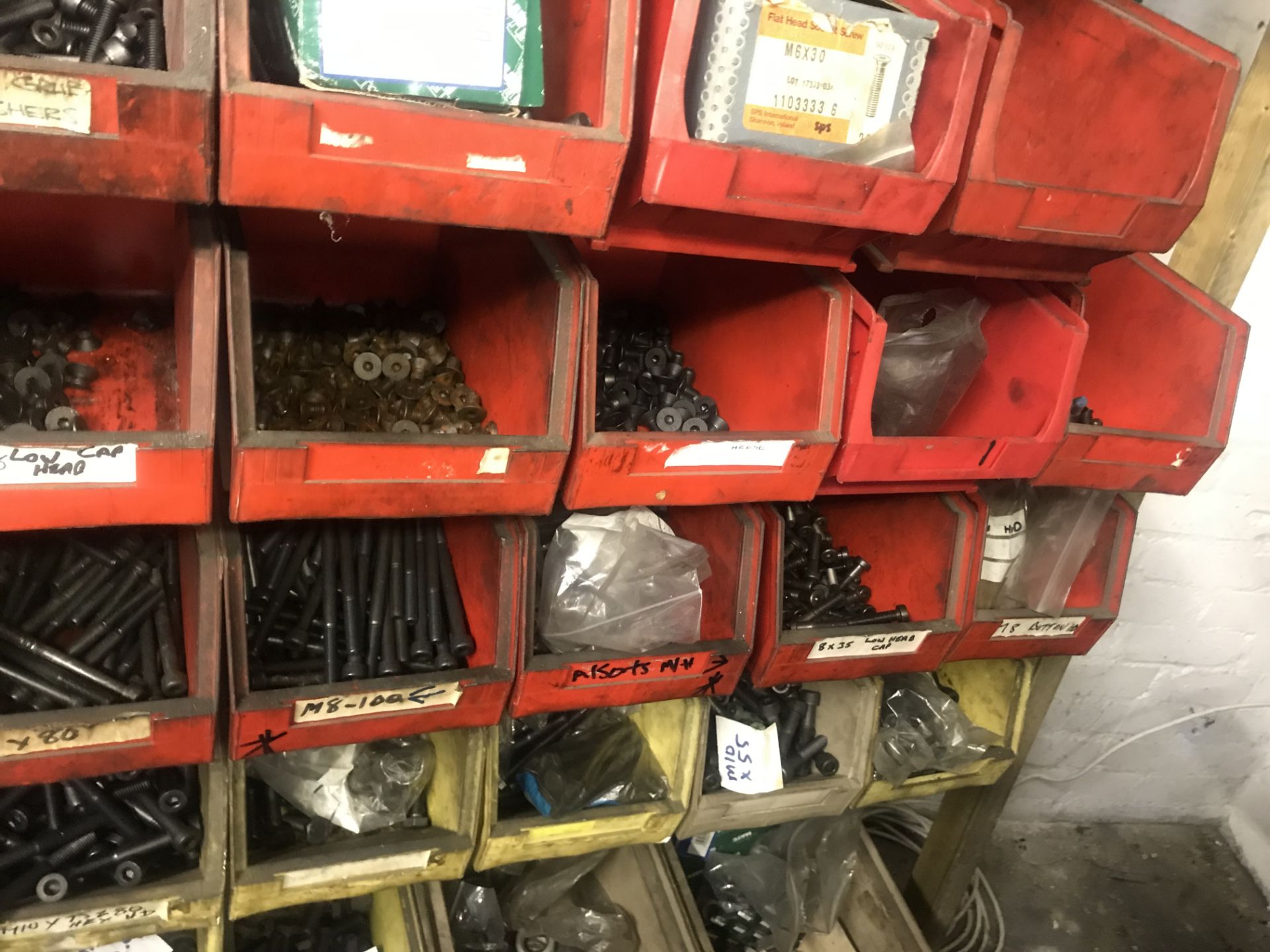 Two racks and contents of fixings, various, as lotted - Image 8 of 18