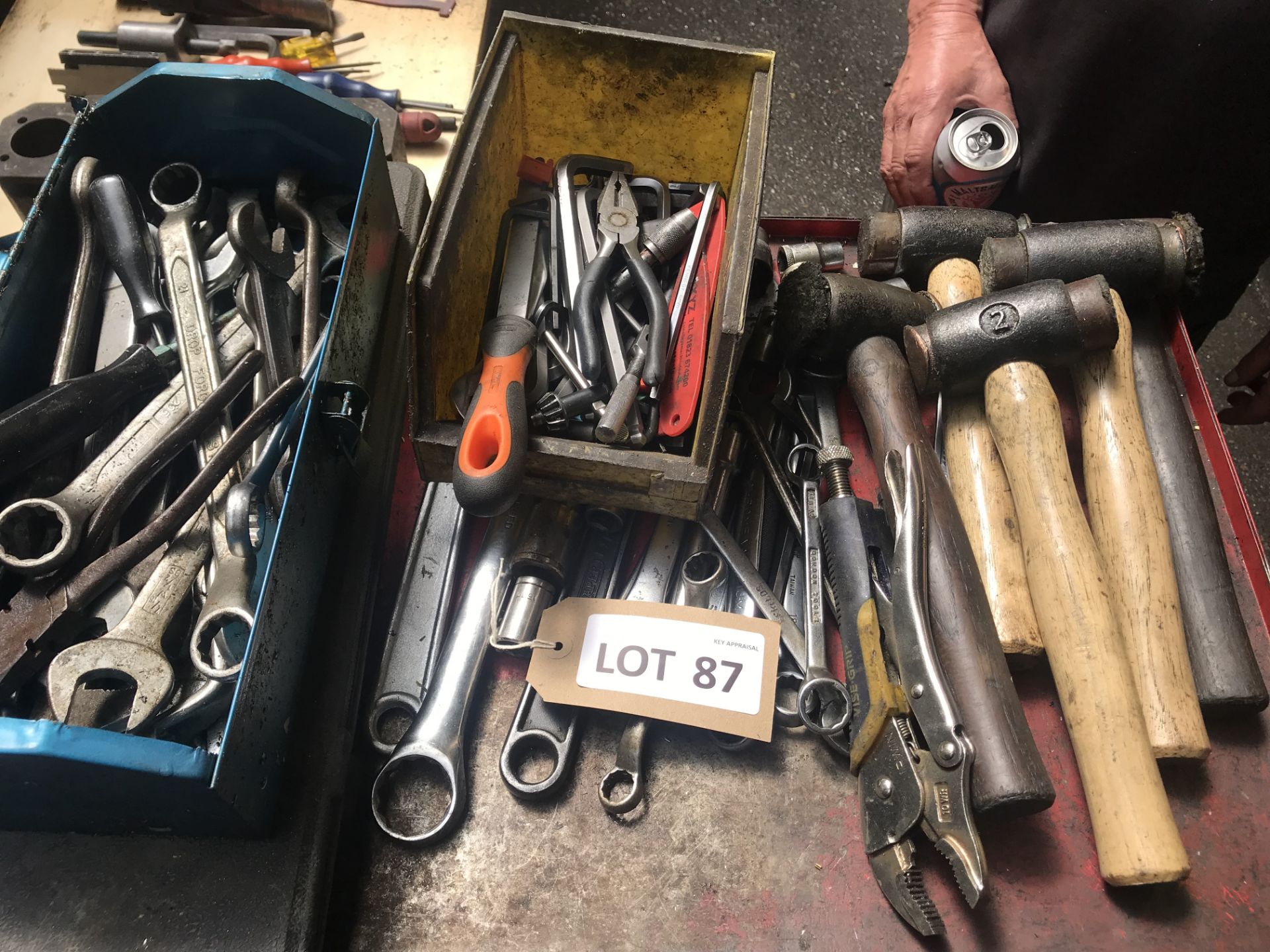 Qty assorted spanners and handtools, as lotted