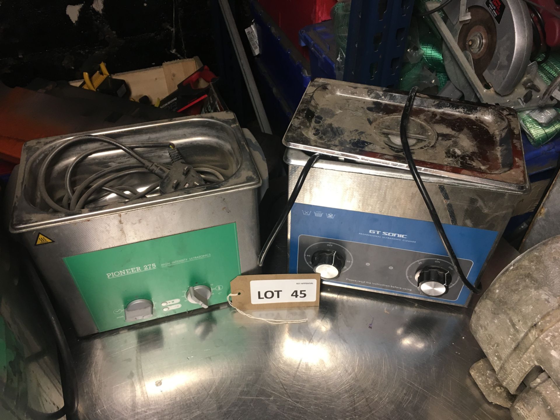 GT Sonic ultrasonic cleaning tank and Pioneer 275 ultrasonic cleaning tank