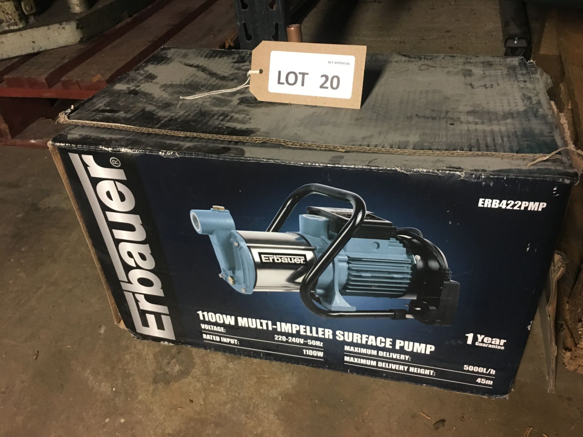 Erbauer ERB422PMP 1100w multi impeller surface pump (boxed)