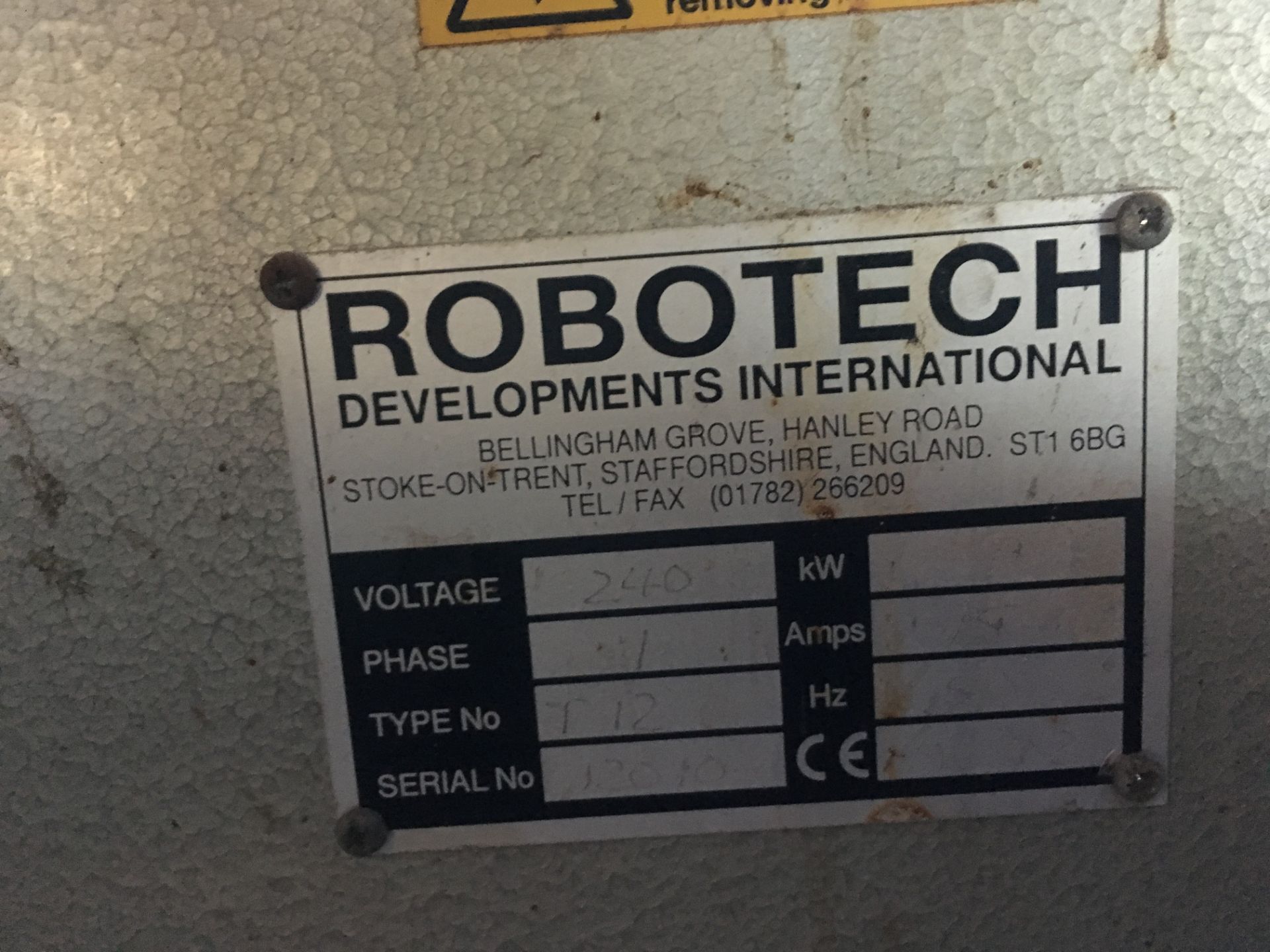 Robotech T12 floor standing electric burnout furnace, serial no: 120110 (2002) - Image 5 of 5