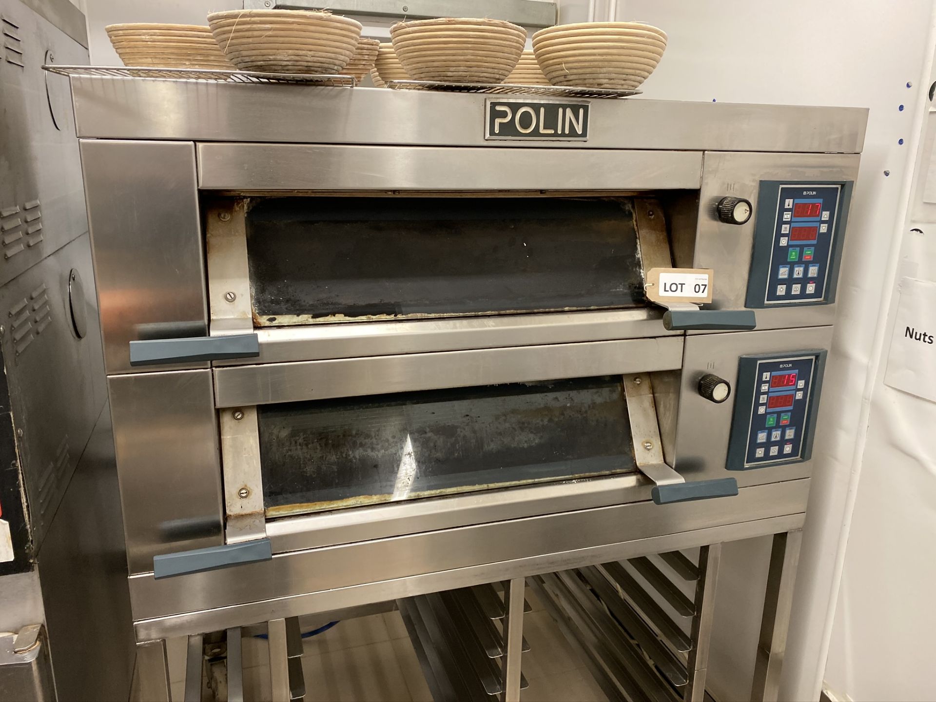 Polin Cam Stratos 2STA 4060 H18 S.207 stainless steel commercial twin deck oven, Serial No: