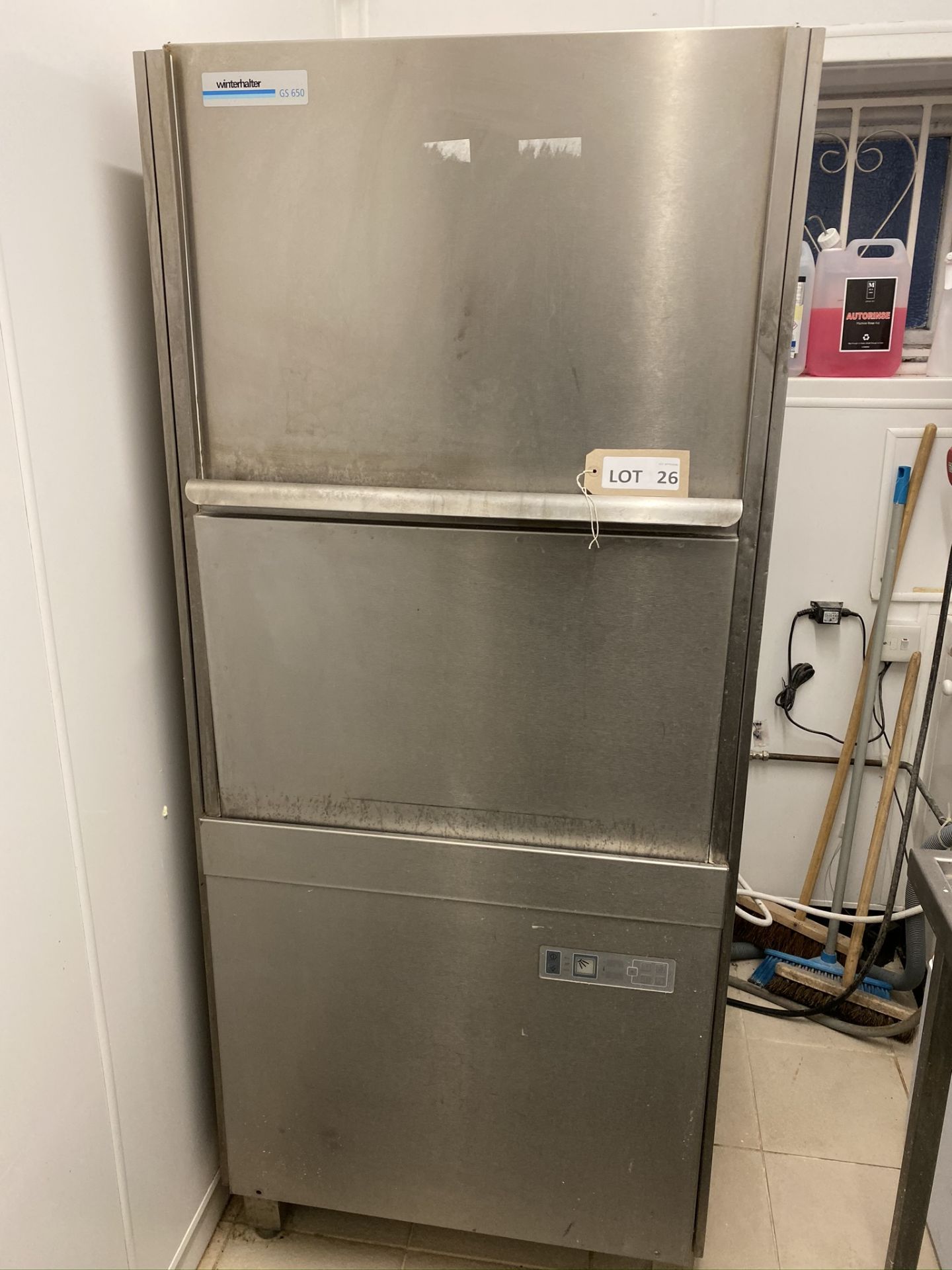 Winterhalter GS650 tray type dishwasher, Serial No: (not accessible - 2016)