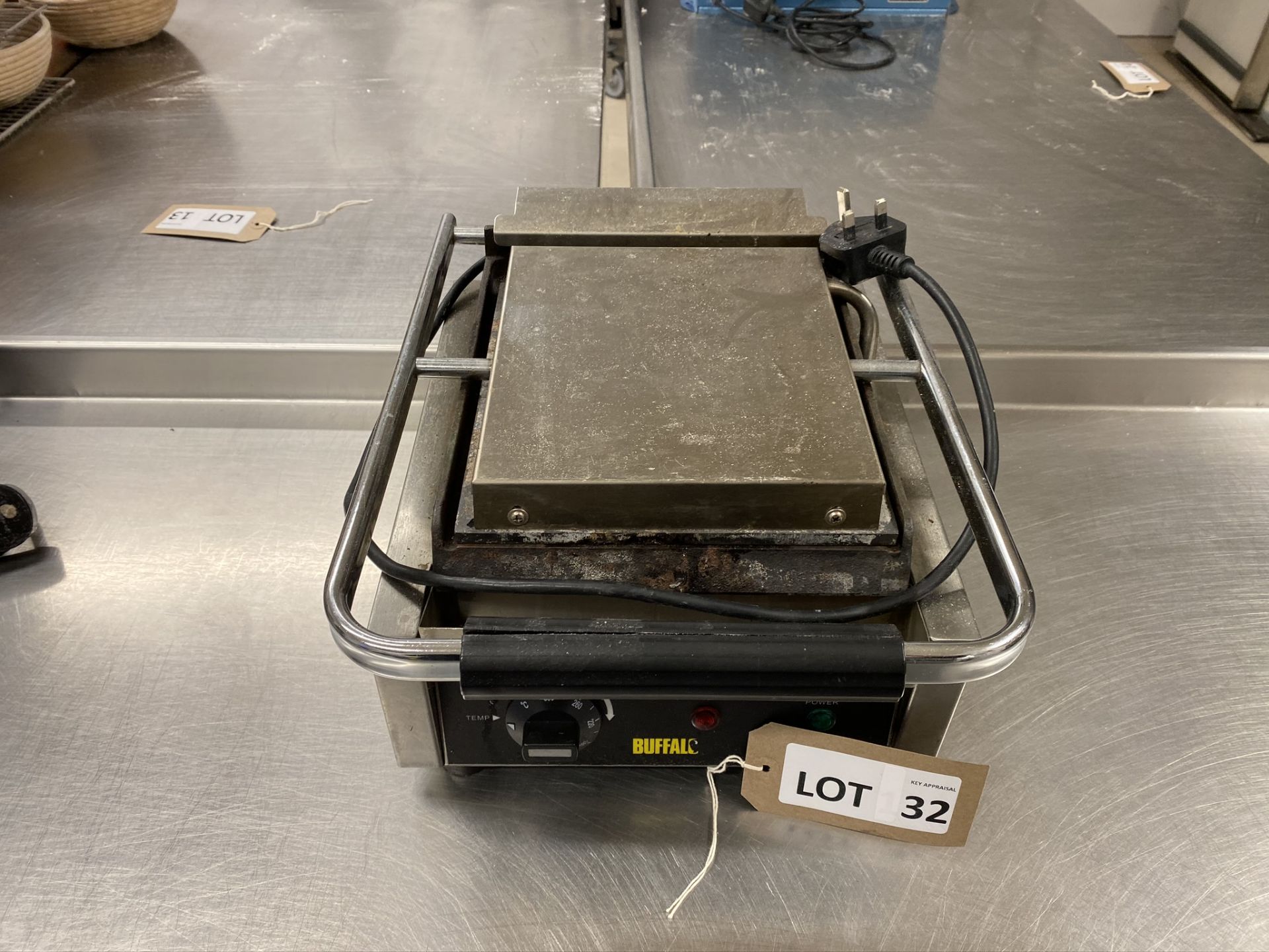 Buffalo GJ454 single plate panini press, Serial No: 201404008952 (2014)