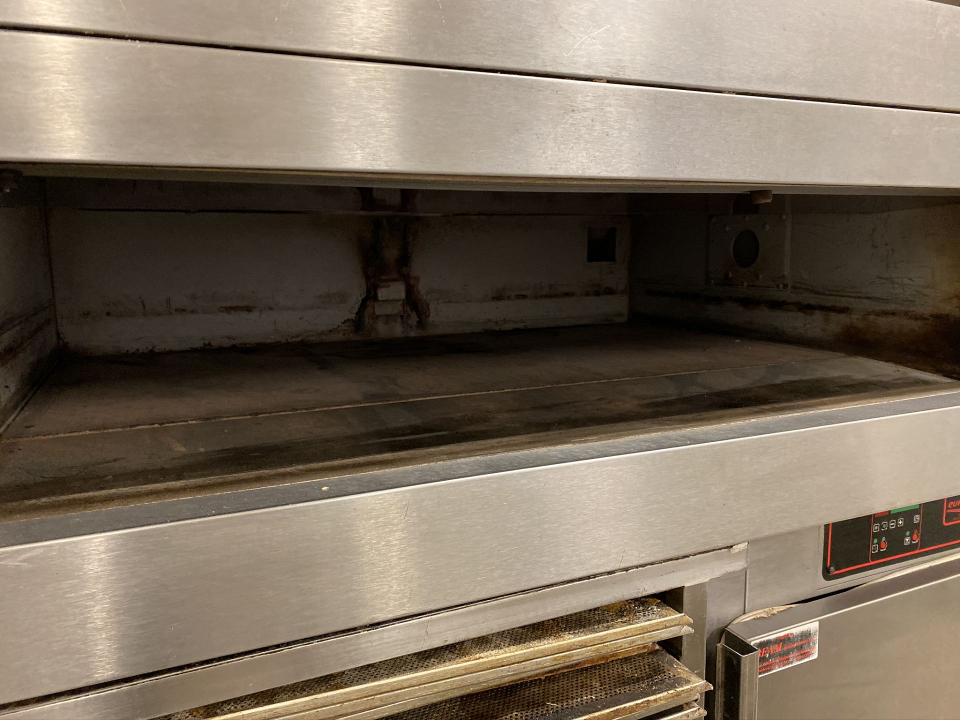 Eurofours PF stainless steel commercial twin deck oven, Serial No: PF18AGO26 - Image 3 of 6