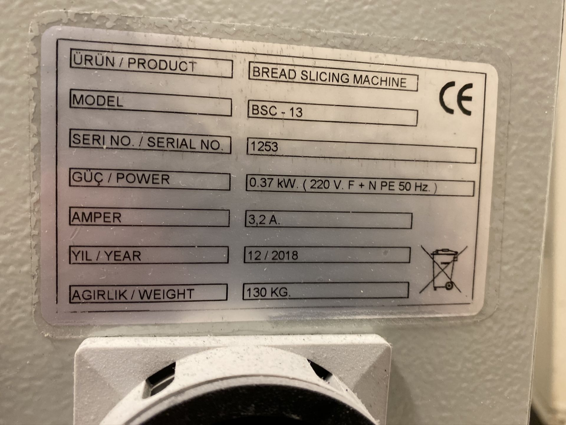 Adexa BSC-13 bread slicer, Serial No: 1253 (2018) - Image 2 of 2