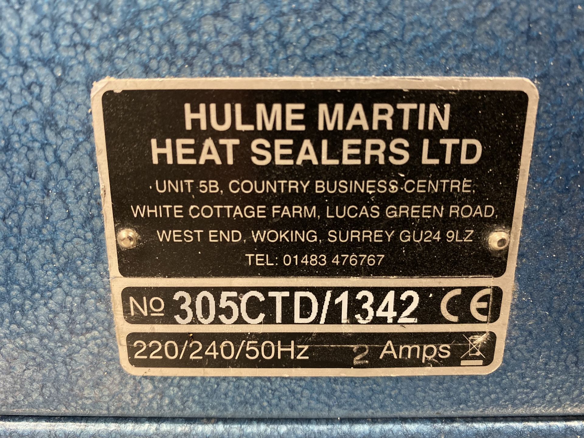 Hulme Martin 300mm heat sealing machine, Serial No: 305CTD/1342 - Image 2 of 2