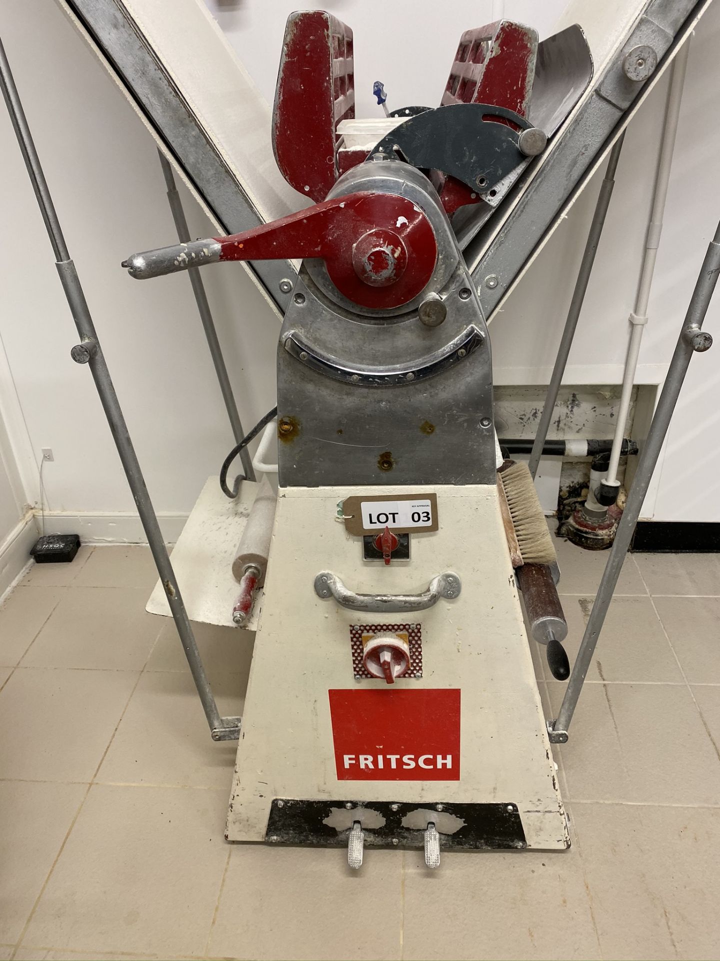 Fritsch 500mm wide dough sheeter, Serial No: (not available)