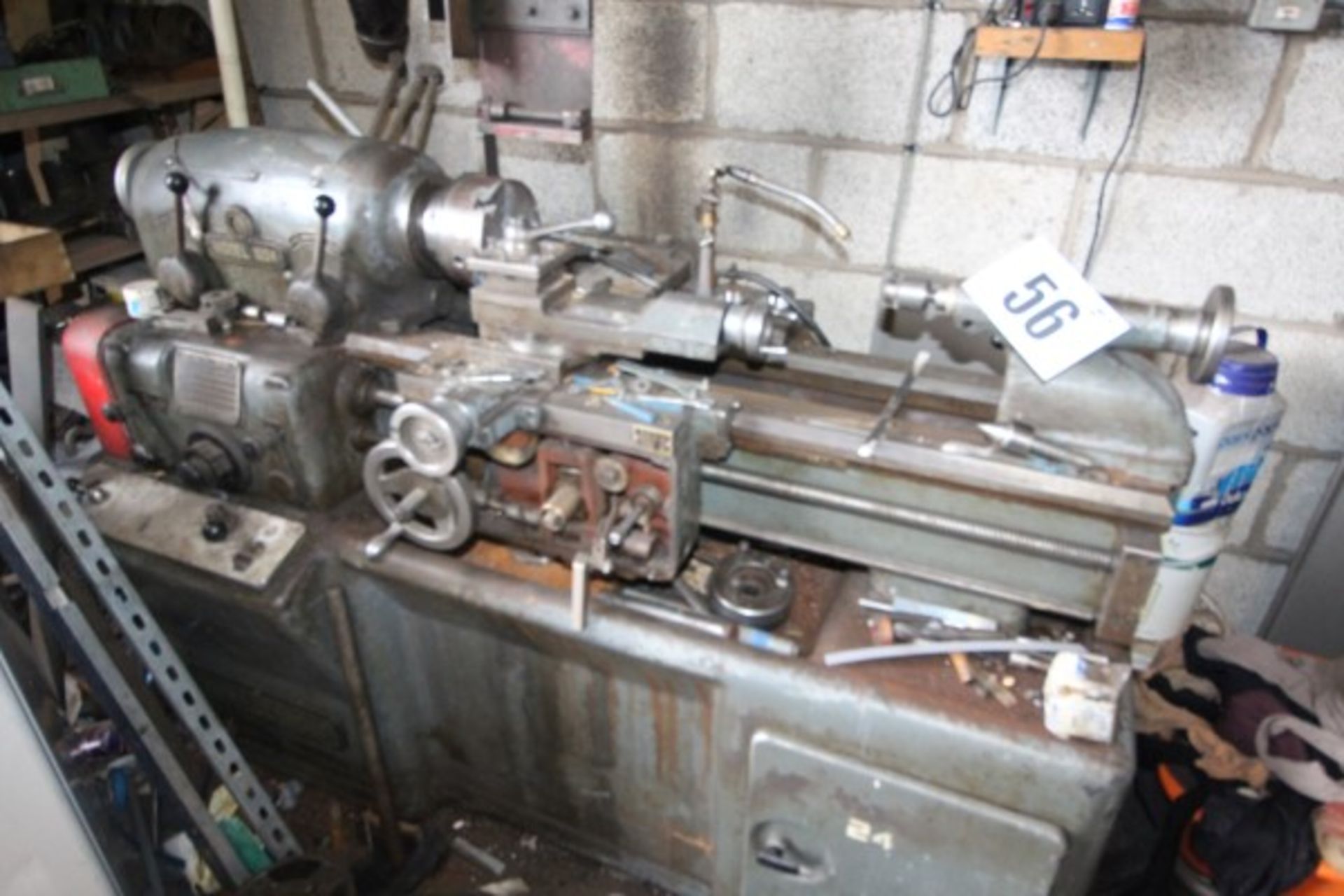 SMART & BROWN MODEL 1024 FLAT BED CENTRE LATHE COMPLETE WITH TAILSTOCK & 3-JAW CHUCK, BED LENGTH