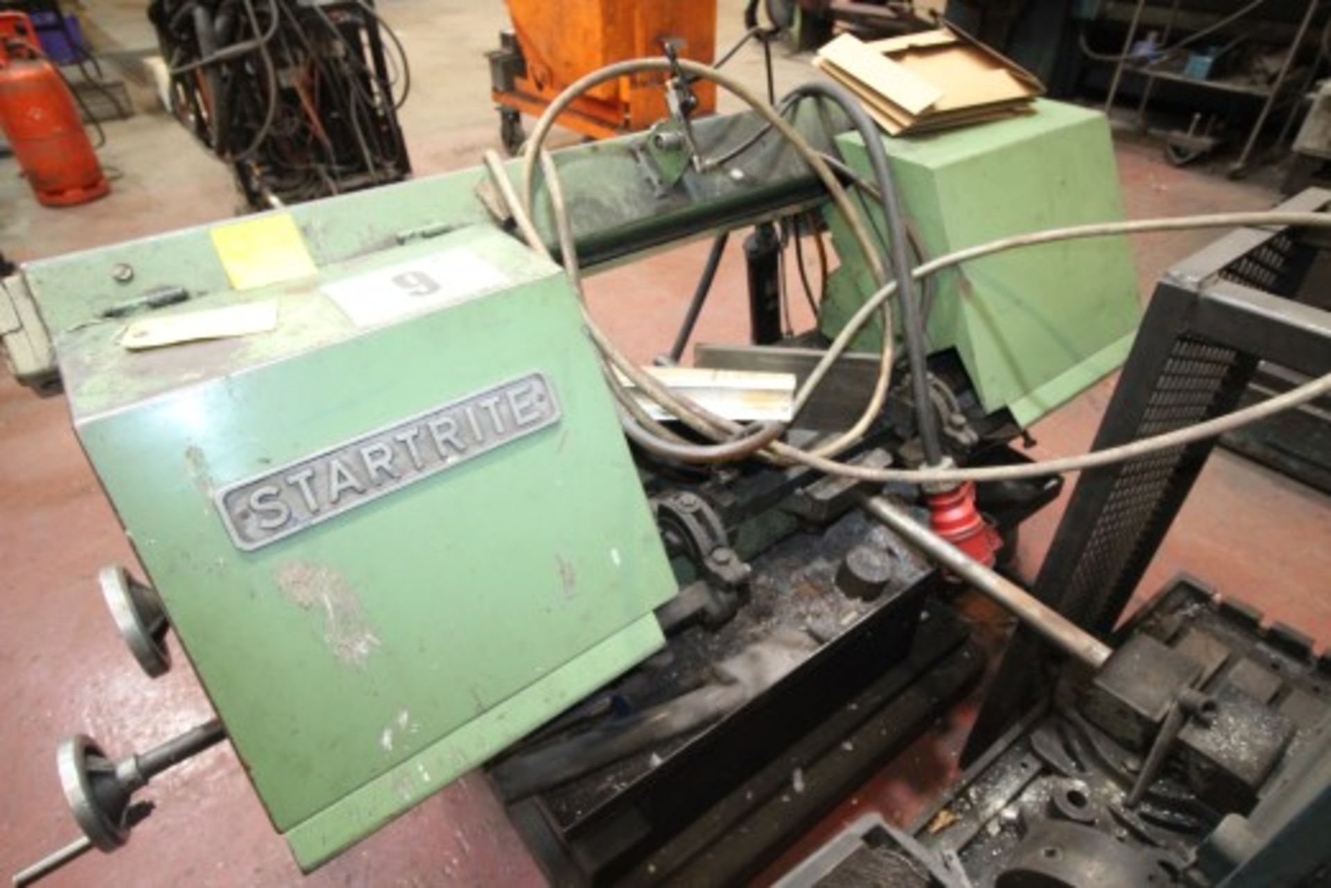 STARTRITE HORIZONTAL BAND SAW, SERIAL NO. 41731624, TYPE UMB 220, 3-PHASE ELECTRIC WITH MANUAL