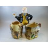 Royal Doulton Australia registered series vase, Royal Doulton Old Curiosity Shop jug and a Novelty