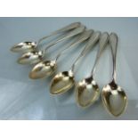 Set of six silver (800) teaspoons, approx total weight 50.1g