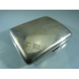 Hallmarked silver cigarette case, Birmingham. Approx weight - 91.1g