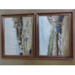 Two Framed oil signed 'Hewitt' of Lyme regis Cob