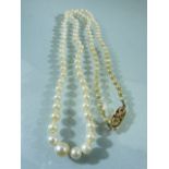 9ct Graduated pearl necklace