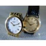 Two Ladies watches. A Gold Plated Rotary "Cheltenham" watch & an Omega De Ville ladies wristwatch