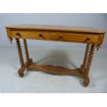 Pine dressing table with drop finials to front