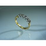 18ct Gold 5 Stone Diamond set ring in a Platinum setting. Approx weight 3.2g Size - P