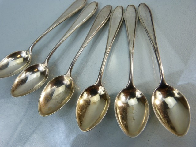 Set of six silver (800) teaspoons, approx total weight 50.1g - Image 2 of 4