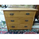 Satinwood chest of three drawers