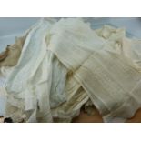 Small quantity of Antique linen and lace