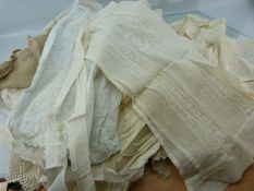 Small quantity of Antique linen and lace