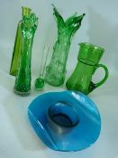Selection of Antique Coloured glassware