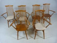 Set of Six Ercol style dining chairs