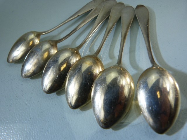 Set of six silver (800) teaspoons, approx total weight 50.1g - Image 3 of 4