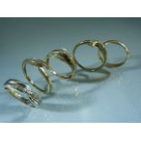 Collection of Ladies 9ct rings some set with small stones (total weight approx 11.3g)