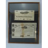 Share Certificates - One from the South Western Rail Road company 1880 and the other Georgia Rail