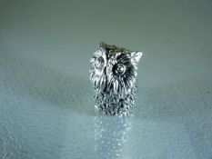 Silver (925) pincushion in the form of an owl - approx total weight 7.6g