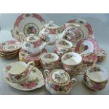 Royal Albert Teaservice in pink 'Lady Carlyle' - The lot comprises approx. 53 pieces. 2 Cake