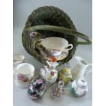 Small selection of oriental china to include Royal Worcester single tea set with egg cup