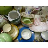 Collectable pottery to include saucers and coffee cans etc