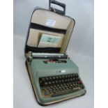 Olivetti typewriter in case