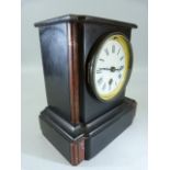 Marble Mantle clock with pendulum and key the movement stamped " 4 4" (A/F)