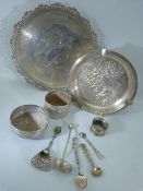 Collection of silverplate to include a continental hallmarked silver spoon 800 'Kreta'