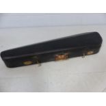 Wooden violin case with copper Art Nouveau fittings