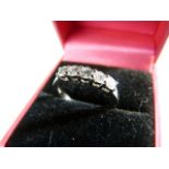 18ct white gold diamond five stone ring of 60pts