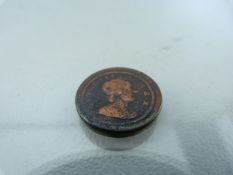 Farthing Piece of George 1 or a Quarter penny dated 1721.