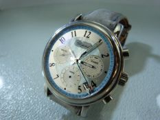 Gents Chopard Elton John Foundation chronograph watch on leather strap